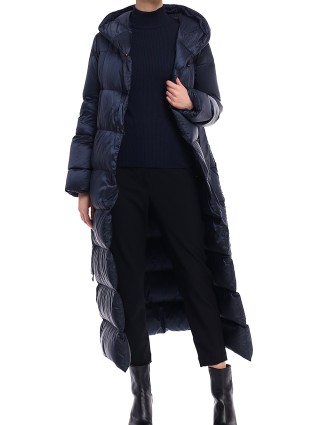 Темно-синее пальто MAX MARA: фото 3 - Invogue